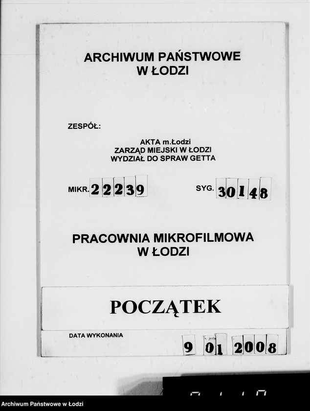 Obraz 1 z jednostki "Lebensmitteleinkauf. Aufträge, [Lieferscheinen und Rechnungen] 19941-19960 [Dostawa artykułów pierwszej potrzeby do Getta]"