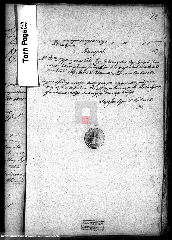 image.from.unit.number "Aneksy do Akt Cywilnych małżeństwa Gminy Krasnopolskiej za rok 1812"