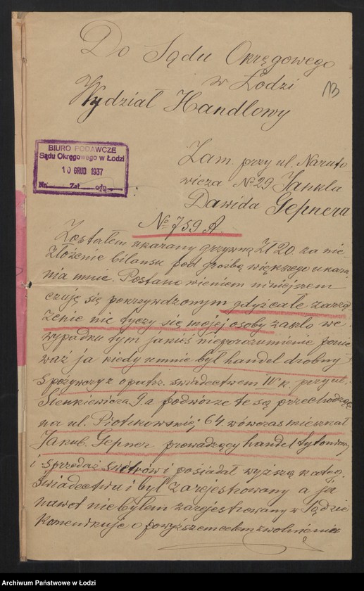 Obraz 15 z jednostki "Jacób Gepner- handel towarów tabacznych"