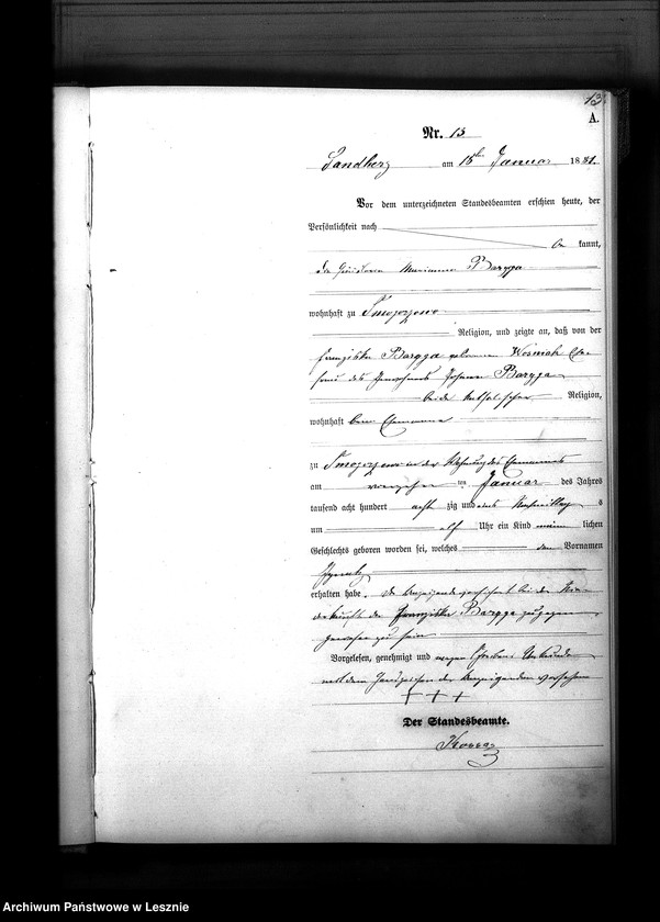 Obraz 16 z jednostki "[Księga urodzeń]"