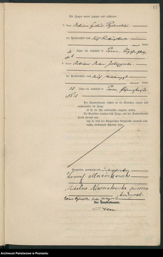 Obraz 19 z jednostki "Księga miejscowa małżeństw tom III [Rejestr główny małżeństw]"