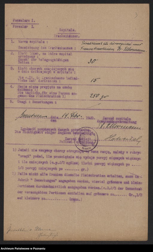 Obraz 5 z jednostki "[Zakłady dobroczynne - m.in. szpitali w Grudziądzu - przydziały mięsa]"