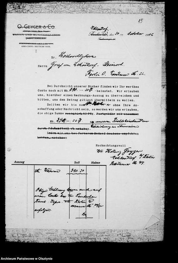 image.from.unit.number "/Korrespondenz des Justitzrats Dr. Loewenfeld- Berlin mit den Gläubigern des Gfen u. ihm selbst in sachen der Zwangsverwaltung von Steinort etc/"