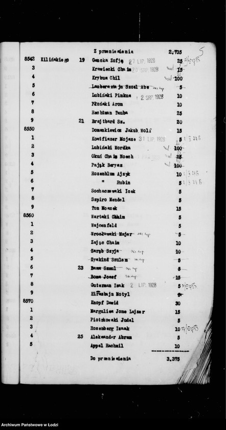 Obraz 8 z jednostki "Rejestr poborczy"