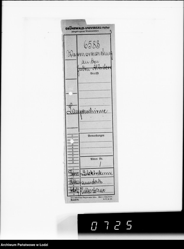 Obraz 13 z jednostki "Warenverwertung am Lager 91. [Aufträge] 6401-6600"