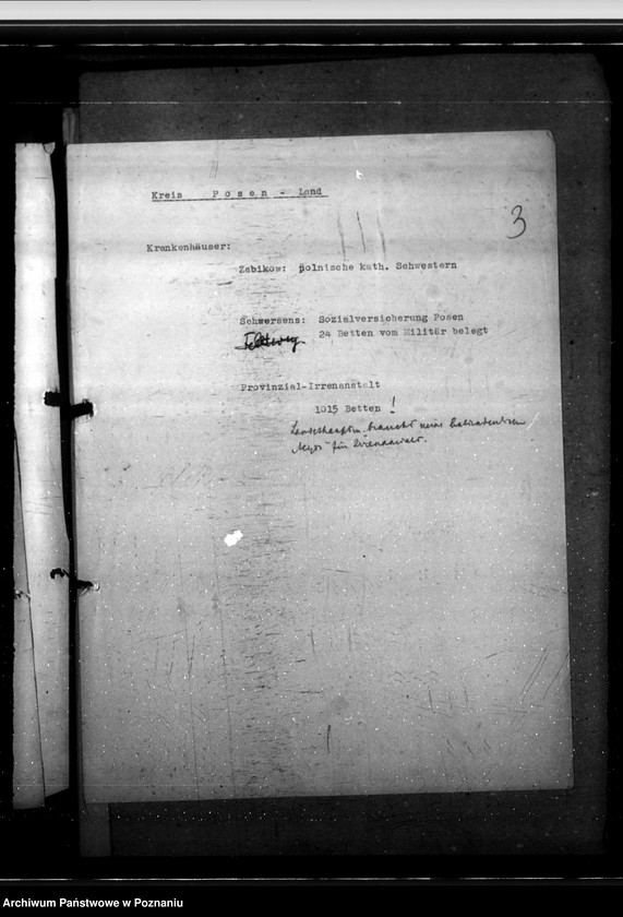 Obraz 8 z jednostki "Amtsärzte - Kreis Posen - Land (wyposażenie szpitali)"