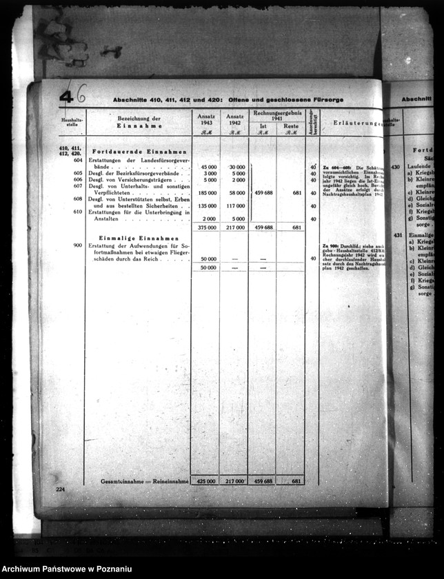 Obraz 13 z jednostki "Haushaltsplan der Stadt Posen"
