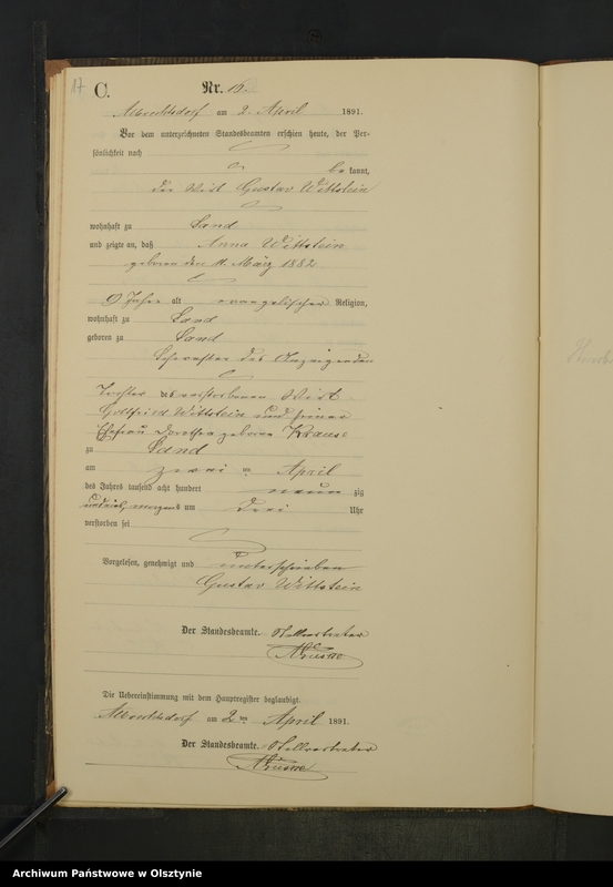 image.from.unit.number "Sterbe-Neben-Register Nr 1 - 54"