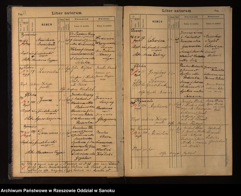 image.from.unit.number "Księgi metrykalne urodzeń, małżeństw i zgonów miejscowości z Parafii Rzymsko-katolickiej w Rymanowie (Rymanów, Posada Dolna, Posada Górna, Głebokie, Sieniawa, Zmysłówka, Deszno, Ladzin, Wróblik Królewski i Szlachecki-pojedyncze wpisy)"