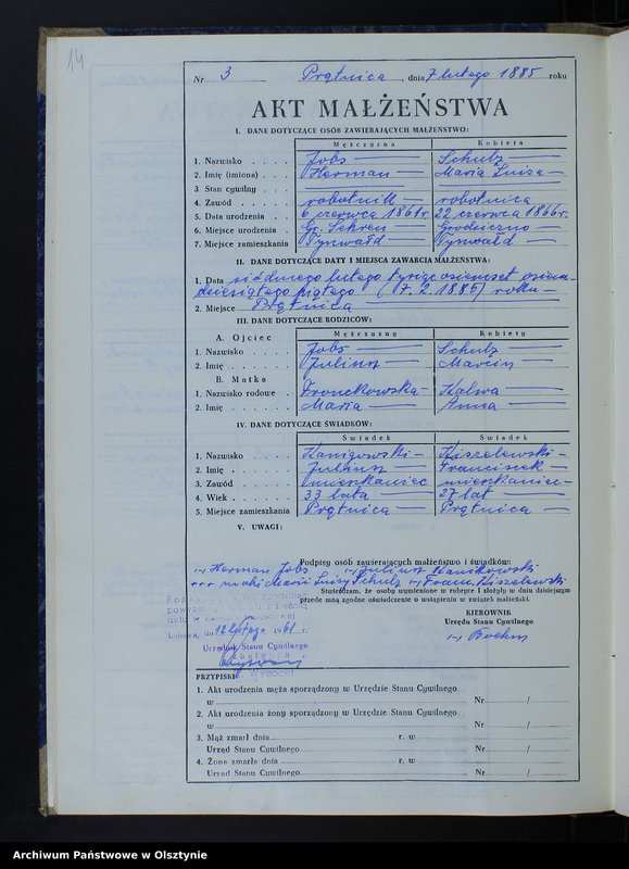 image.from.unit.number "Ksiega małżeństw Nr 1 - 11,1 - 14,1 - 14,1 - 6,1 - 14 i 1 - 6 /przepisana w języju polskim z oryginału niemieckiego w dniach 11.02.-16.02.1961/"