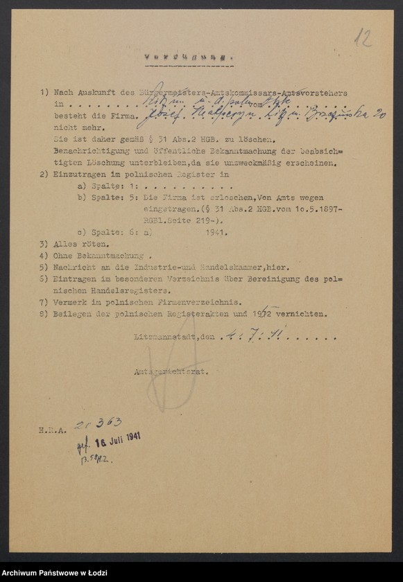 Obraz 14 z jednostki "Józef Halperyn – sprzedaż przyborów elektrycznych"