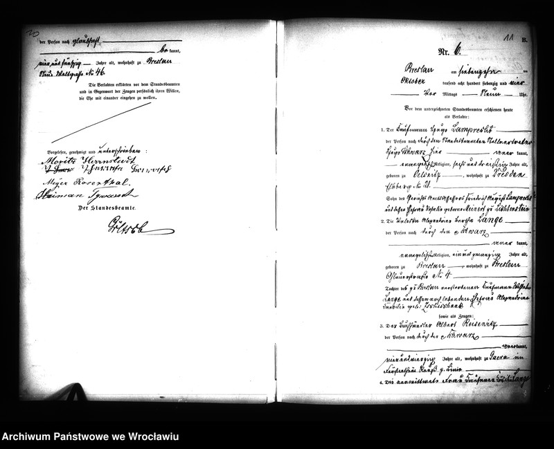 image.from.unit.number "Heiraths-Haupt-Register Breslau I 1874 Band 1"