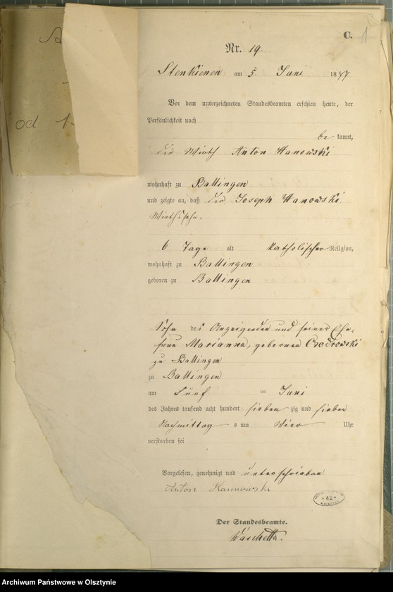 image.from.unit.number "Sterbe-Haupt-Register Nr 19 - 52,65 - 68,71 - 76"