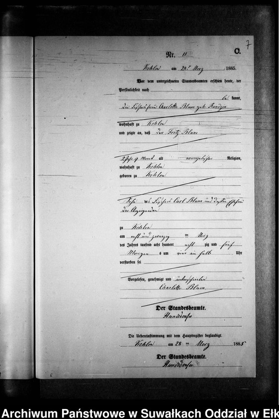 image.from.unit.number "Sterbe-Neben-Register des Preussischen Standes-Amtes Kehlen Kreis Angerburg"