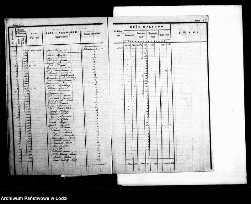 Obraz 11 z jednostki "Dziennik przychodu i wydatku kasy ekonomicznej m. Łodzi na r. 1853"