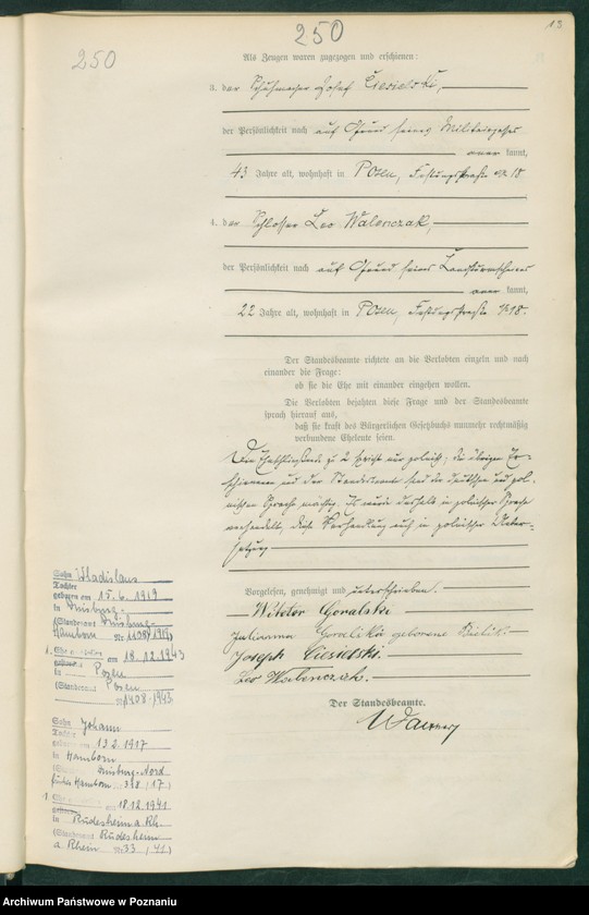 Obraz 16 z jednostki "Księga miejscowa małżeństw t. II"