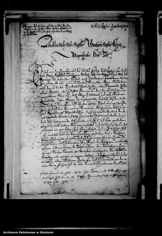 image.from.unit.number "Alb. X-ophs von Finckensteins Bericht über Carlau."