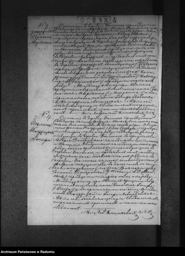 image.from.unit.number "Księga akt urodzenia, małżeństwa i zgonu par. rzym.-kat. Bieliny 1878 r."