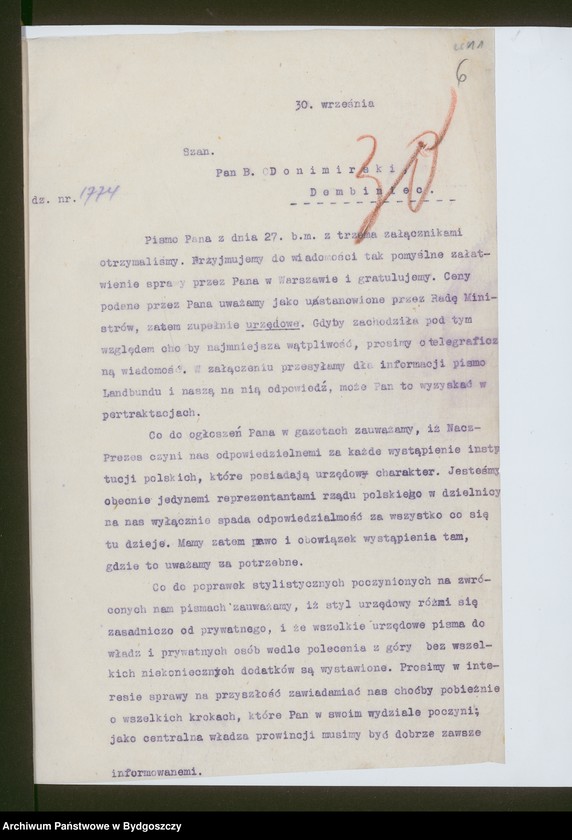 image.from.unit.number "Sprawy aprowizacyjne [wywóz żywności do Gdańska i Niemiec]"