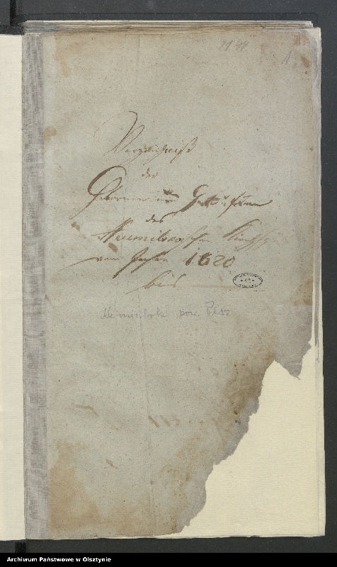 Obraz 6 z kolekcji "Najcenniejsze zbiory Archiwum Państwowego w Olsztynie111"