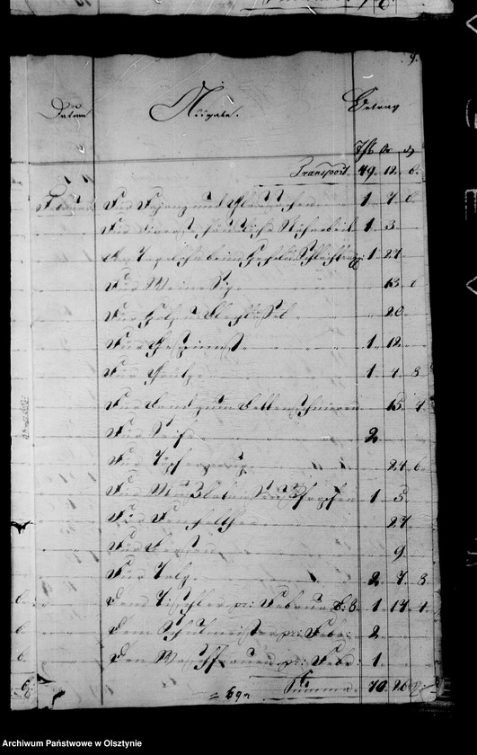 image.from.unit.number "Häusliche Einnahmen u. Ausgaben der Rgfin Pauline v. Lehndorff"