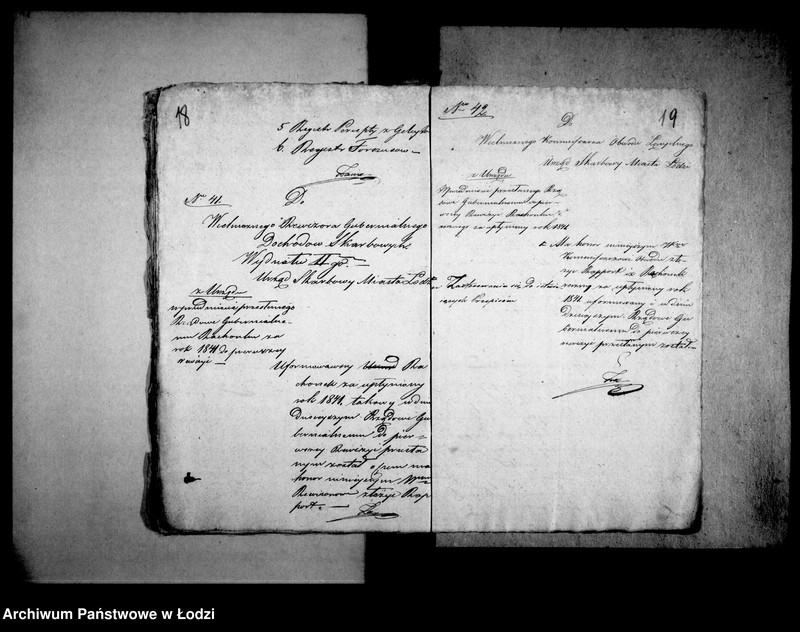 Obraz 17 z jednostki "[Korespondencja z Wydziałem Sarbowym Rządu Gubernialnego Mazowieckiego]"