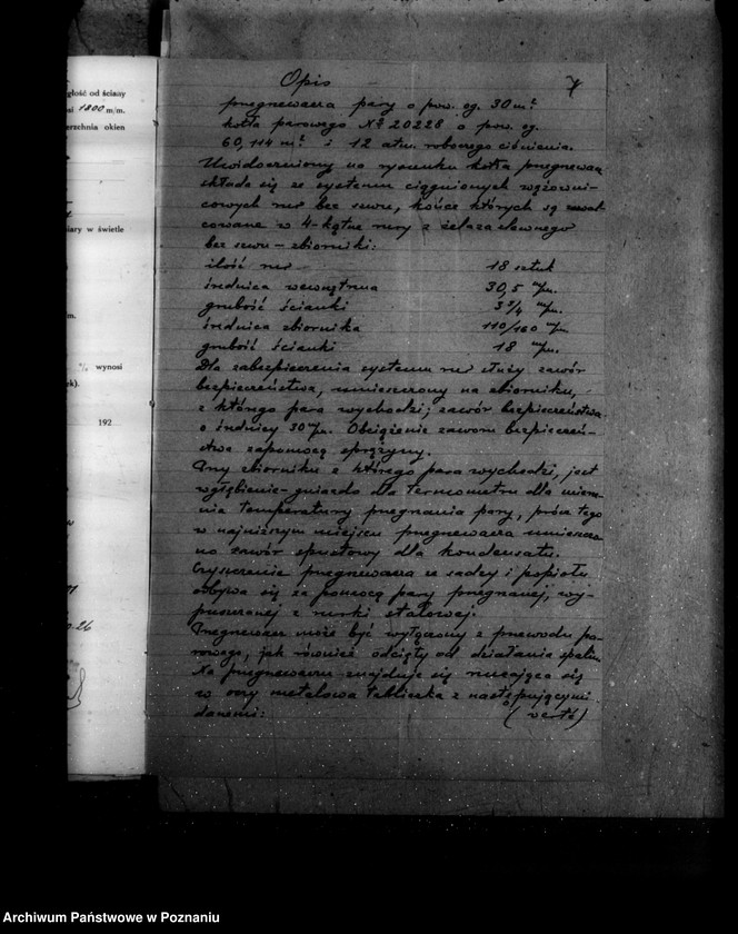 Obraz 11 z jednostki "Gorzelnia parowa dr Wizy majętność Sędziwy powiat szamotulski nr woj. kotła 1371"