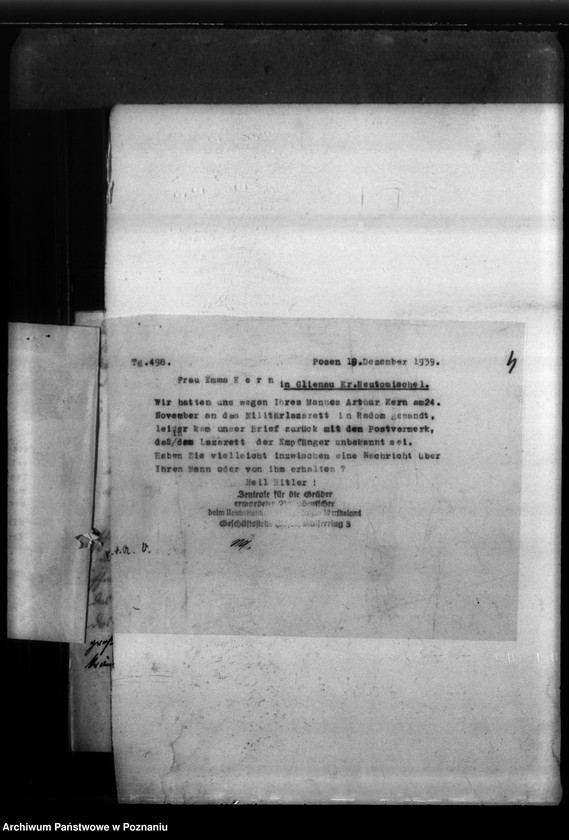 Obraz 8 z jednostki "Artur Kern aus Glinau, Kreis Neutomischel (Nowy Tomyśl)"