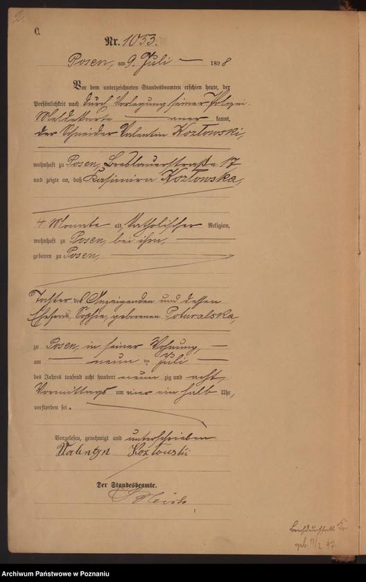 Obraz 5 z jednostki "Księga zgonów t. III"