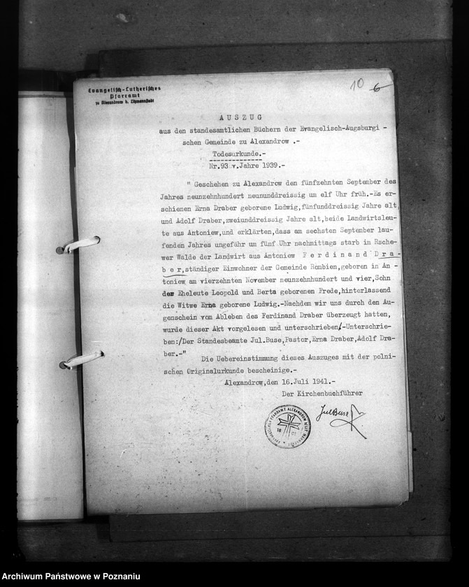 Obraz 14 z jednostki "Wykaz miejscowych Niemców, którzy zginęli w 1939 roku. Kreis Litzmannstadt (Łódź)"