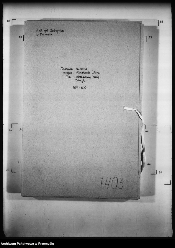Obraz 4 z jednostki "[Kopie ksiąg metrykalnych parafii Wierzchomla Wielka z filiami Wierzchomla Mała, Zubrzyk (dekanat Muszyna)]"