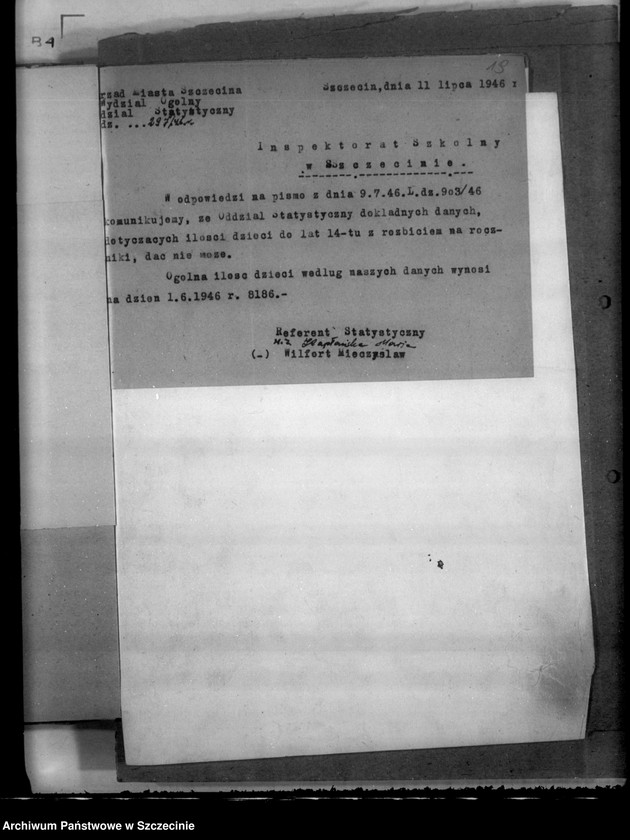 image.from.unit.number "Statystyka ruchu ludności w Szczecinie za rok 1946"