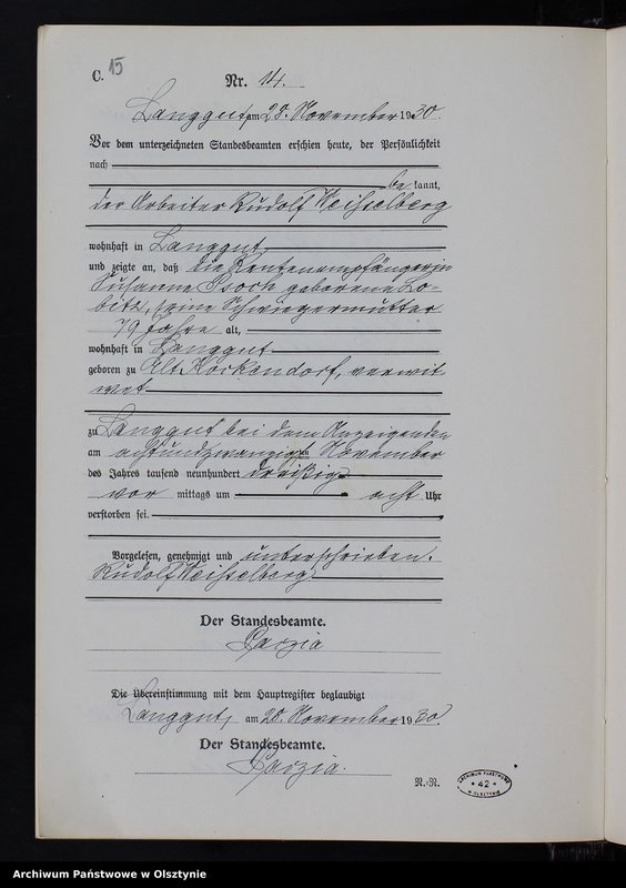 image.from.unit.number "Sterbe-Neben-Register Nr 1 - 16"