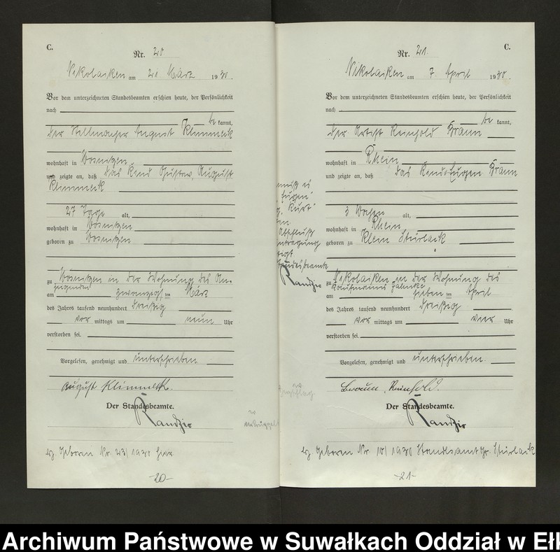 image.from.unit.number "Sterbe=Haupt=Register des Königlichen Preussischen Standes-Amtes Nikolaiken Kreis Sensburg"