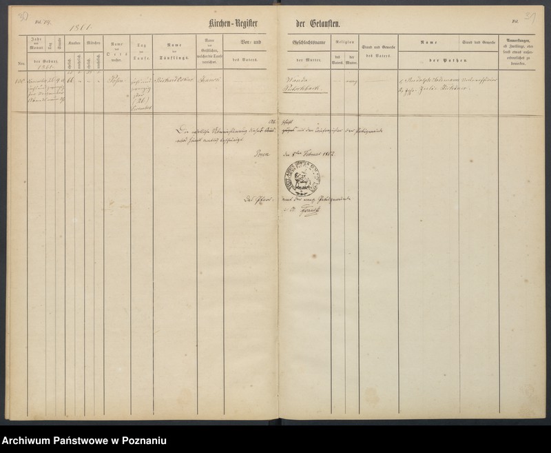 Obraz 18 z jednostki "Duplikat der Taufregister, Trauregister, Todtenregister"