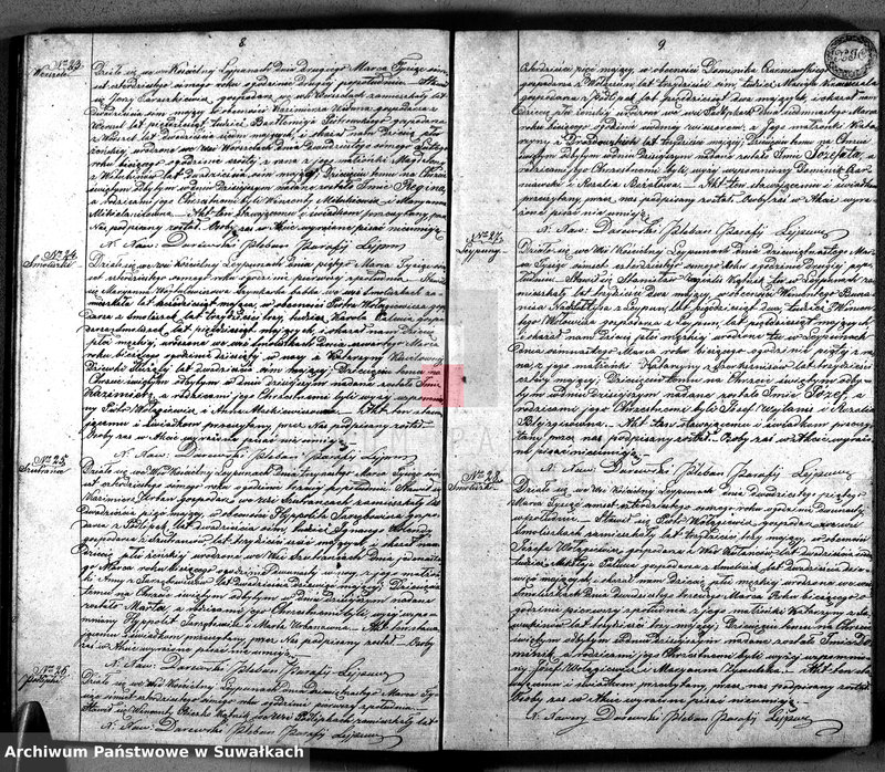 image.from.unit.number "Duplikat Aktów urodzenia Małżeństwa i Zeyścia Parafii Leypuny z roku 1848"