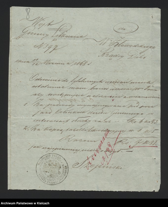 image.from.unit.number "Dowody rozchodu kasy dóbr Przęsławice od dnia 1 października"