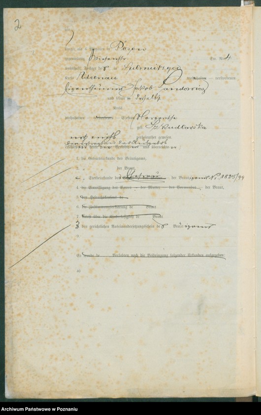 Obraz 4 z jednostki "[Dokumenty dostarczone przez narzeczonych do zawarcia związku małżeńskiego za 1902 rok. Tom VI]"