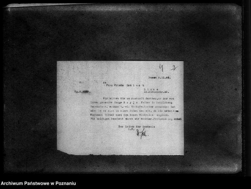 Obraz 8 z jednostki "Korespondencja w sprawie miejscowych Niemców rozstrzelonych w okolicy Turka w 1939 roku"