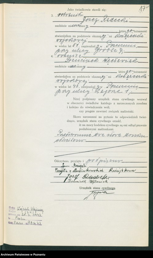 Obraz 19 z jednostki "Księga miejscowa małżeństw tom V [Rejestr główny małżeństw]"