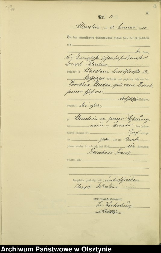 image.from.unit.number "Geburts-Haupt-Register Tom I,Nr 1 - 394"