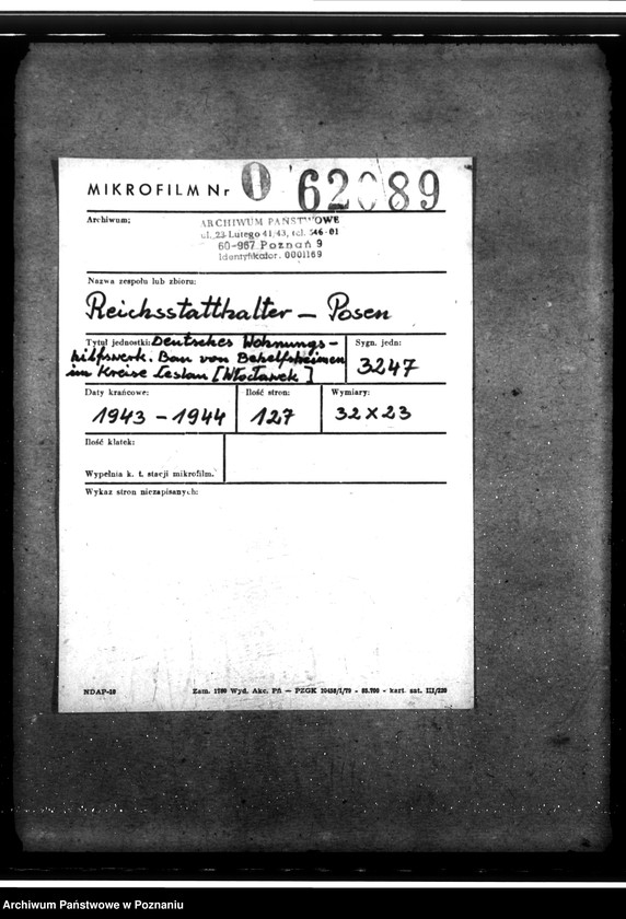 Obraz 2 z jednostki "Deutsches Wohnungshilfswerk. Bau von Behelfsheimen im Kreise Leslau (Włocławek)"