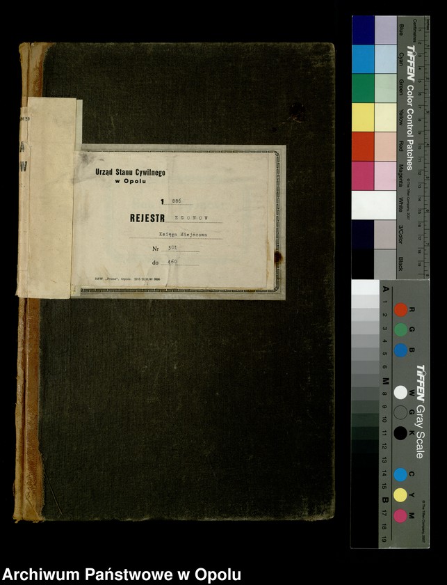 Obraz 3 z jednostki "Urząd Stanu Cywilnego w Opolu 1886 Rejestr zgonów Księga Miejscowa Nr 301 do 460"
