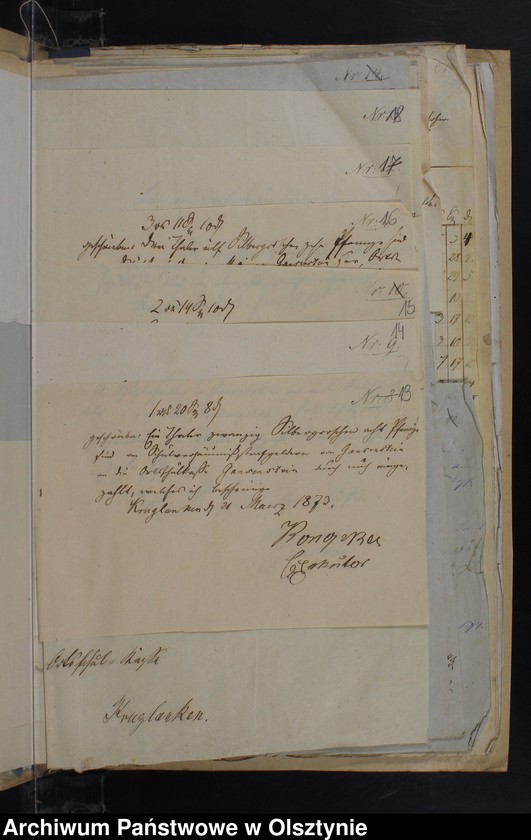 image.from.unit.number "Beläge zur Kirchspiels Schul-Kassen Rechnung von Kruklanken"