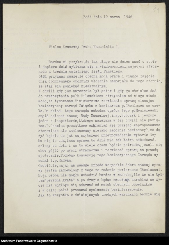 image.from.unit.number "[Sprawa przywrócenia działalności Ochotniczej Straży Pożarnej w Częstochowie po 1945 roku-korespondencja z Prezydentem Miasta]"