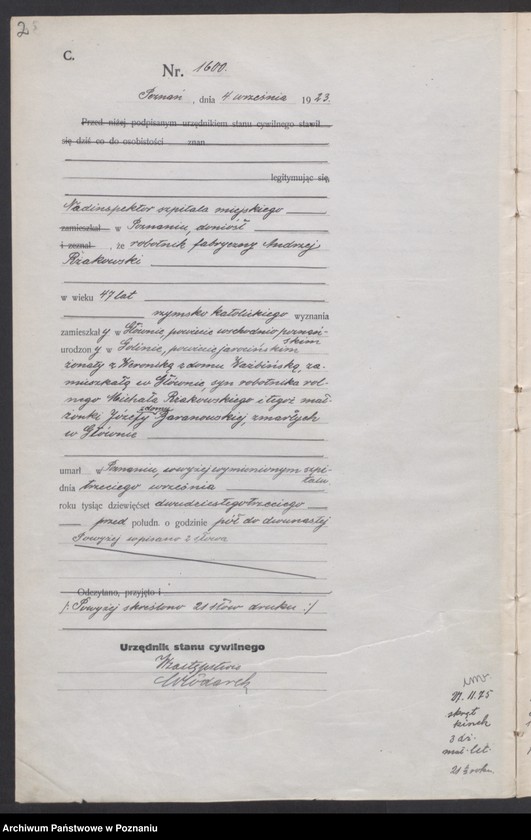 Obraz 4 z jednostki "Księga miejscowa zgonów tom IV [Rejestr główny zgonów]"