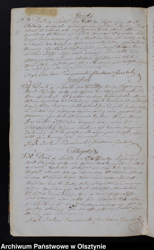 image.from.unit.number "Duplikat Aktów Urodzenia, Zaślubień, Zeyścia Parafii Grzebskiey za Rok 1846"