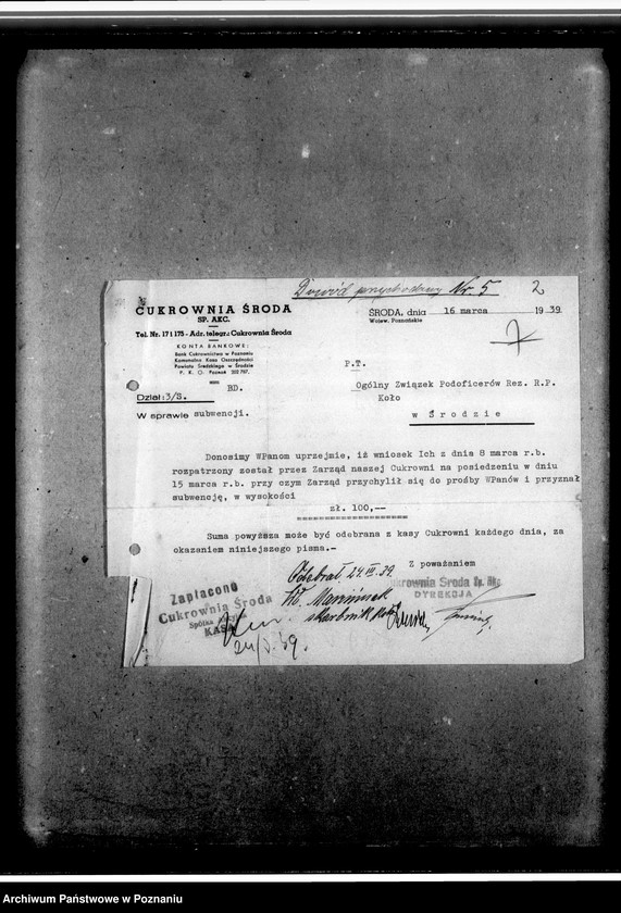 Obraz 6 z jednostki "Sprawy budżetowo - rachunkowe oddziału w Środzie"