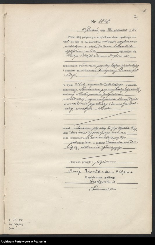 image.from.unit.number "Księga miejscowa zgonów tom III [Rejestr główny zgonów]"