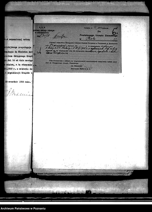 image.from.unit.number "Wyłączenie z art.4,5 ustawy o wykonaniu reformy rolnej z 28 XII 1925 r. miejscowości Lubstów, Nacięcie, Nowa Wieś-Sycowo, Leśniewo, Wielki Bór, osady we wsi Grondy, osady we wsi Lubstówek /Koło/"